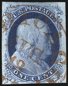 Sale 998, Lot 8, Plate One Early Double Transfers