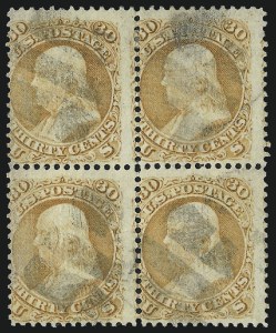 Sale 1007, Lot 2250, 1867-68 Grilled Issue (Scott 97-101)