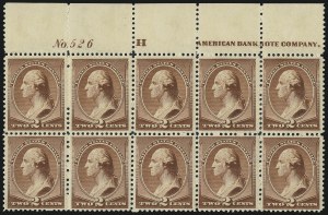 Sale 1007, Lot 2369, 1881-87 American Bank Note Co. Issues (Scott 206-218)