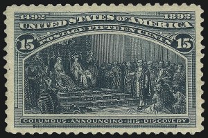 Sale 1007, Lot 2419, 1893 Columbian Issue (1c thru 30c, Scott 230-239)