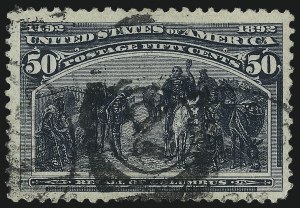Sale 1007, Lot 2430, 1893 Columbian Issue (50c thru $1.00, Scott 240-241)