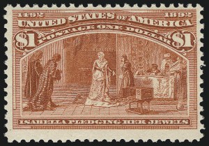 Sale 1007, Lot 2435, 1893 Columbian Issue (50c thru $1.00, Scott 240-241)