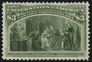 Sale 1007, Lot 2443, 1893 Columbian Issue ($2.00 thru $5.00, Scott 242-245)