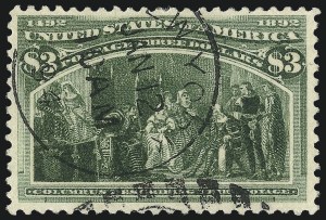 Sale 1007, Lot 2447, 1893 Columbian Issue ($2.00 thru $5.00, Scott 242-245)