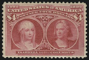 Sale Number 1007, Lot Number 2452, 1893 Columbian Issue ($2.00 thru $5.00, Scott 242-245) Sale Number 1007, Lot Number 2452, 1893 Columbian Issue ($2.00 thru $5.00, Scott 242-245)