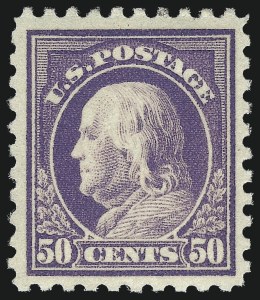 Sale 1007, Lot 2725, 1913-15 Washington-Franklin Issues (Scott 424-460), 50c Violet (440) Sale 1007, Lot 2725, 1913-15 Washington-Franklin Issues (Scott 424-460)