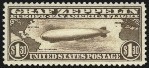 Sale 1007, Lot 2927, Air Post Graf Zeppelin Issue (Scott C13-C15, C18)