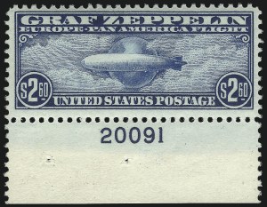 Sale 1007, Lot 2931, Air Post Graf Zeppelin Issue (Scott C13-C15, C18)