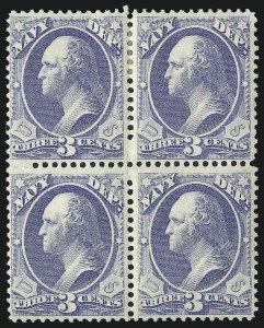 Sale 1007, Lot 3039, Officials (O), 3c Navy, Dull Blue (O37a) Sale 1007, Lot 3039, Officials (O)