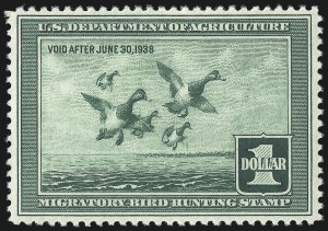 Sale 1007, Lot 3162, Hunting Permit singles (RW)
