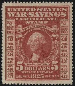 Sale 1007, Lot 3226, Savings Stamps (PS, WS)