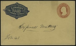 Sale 1011, Lot 1179, Western Express (Jones & Russell`s thru Pacific Express)