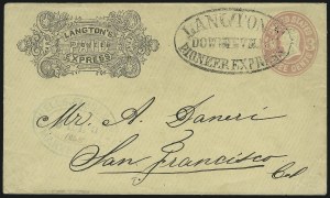 Sale 1011, Lot 1182, Western Express (Jones & Russell`s thru Pacific Express)
