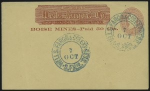 Sale 1011, Lot 1220, Western Express (Wells Fargo thru Whitney, groups)