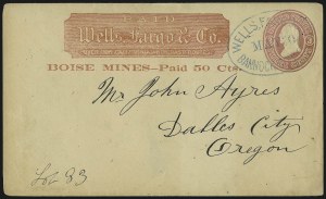 Sale 1011, Lot 1221, Western Express (Wells Fargo thru Whitney, groups)