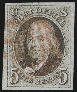 Sale Number 1011, Lot Number 376, 5c-10c 1847 Issue (Scott 1-2) Sale Number 1011, Lot Number 376, 5c-10c 1847 Issue (Scott 1-2)