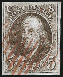 Sale 1011, Lot 381, 5c-10c 1847 Issue (Scott 1-2)