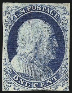 Sale 1011, Lot 392, 1c-12c 1851-56 Issue (Scott 6-17)
