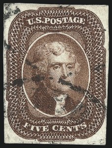 Sale 1011, Lot 404, 1c-12c 1851-56 Issue (Scott 6-17)