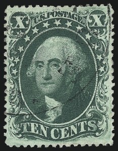 Sale 1011, Lot 431, 10c-90c 1857-60 Issue, 1c 1875 Reprint (Scott 31-40)