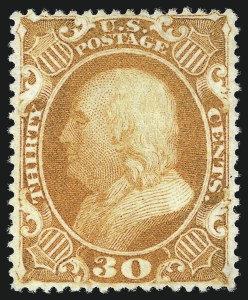 Sale 1011, Lot 437, 10c-90c 1857-60 Issue, 1c 1875 Reprint (Scott 31-40)