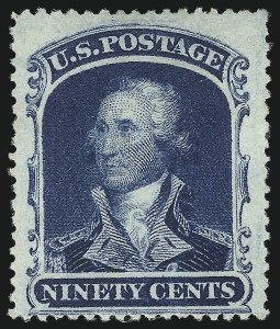 Sale 1011, Lot 438, 10c-90c 1857-60 Issue, 1c 1875 Reprint (Scott 31-40)