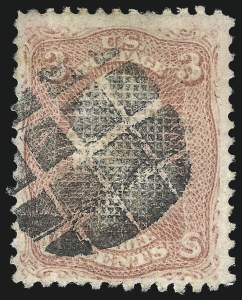 Sale 1011, Lot 469, 1867-68 Grilled Issue (Scott 83-101), 3c Rose, C. Grill (83) Sale 1011, Lot 469, 1867-68 Grilled Issue (Scott 83-101)