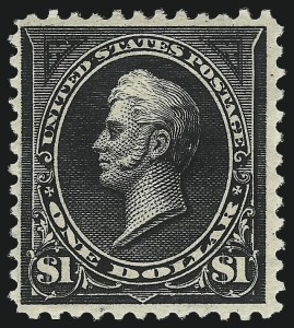 Sale 1011, Lot 631, 1895 Watermarked Bureau Issue (Scott 267c-283), $1.00 Black, Ty. I (276) Sale 1011, Lot 631, 1895 Watermarked Bureau Issue (Scott 267c-283)