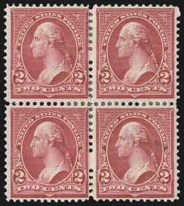 Sale 1011, Lot 641, 1895 Watermarked Bureau Issue (Scott 267c-283), 2c Rose Carmine, Ty. IV (279Bc) Sale 1011, Lot 641, 1895 Watermarked Bureau Issue (Scott 267c-283)