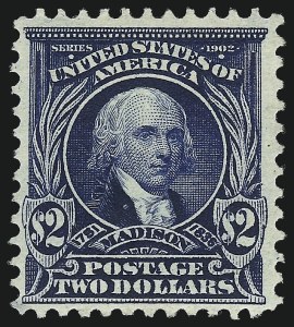 Sale 1011, Lot 676, 1902-08 Issues (Scott 300-319), $2.00 Dark Blue (312) Sale 1011, Lot 676, 1902-08 Issues (Scott 300-319)
