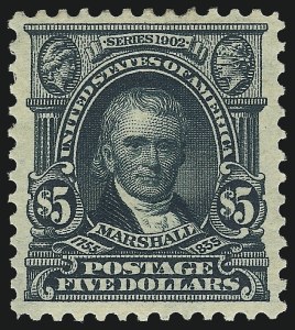 Sale 1011, Lot 678, 1902-08 Issues (Scott 300-319), $5.00 Dark Green (313) Sale 1011, Lot 678, 1902-08 Issues (Scott 300-319)