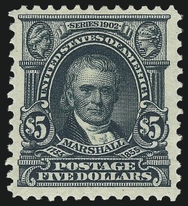 Sale 1011, Lot 679, 1902-08 Issues (Scott 300-319), $5.00 Dark Green (313) Sale 1011, Lot 679, 1902-08 Issues (Scott 300-319)