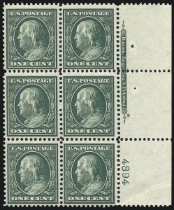 Sale 1011, Lot 708, 1908-13 Washington-Franklin Issues (Scott 332-366)