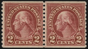 Sale 1011, Lot 800, 1922 and Later Issues (Scott 571 onwards), 2c Carmine, Ty. II, Coil (599A) Sale 1011, Lot 800, 1922 and Later Issues (Scott 571 onwards)