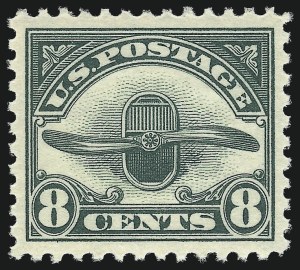 Sale 1011, Lot 824, Air Post (Scott C1-C18, CL1), 8c Dark Green, 1923 Air Post (C4) Sale 1011, Lot 824, Air Post (Scott C1-C18, CL1)