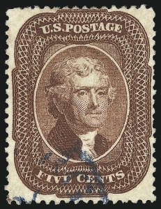 Sale 1014, Lot 1097, 1c-5c 1857-60 Issue (Scott 18-30A)