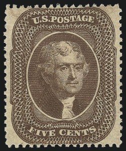 Sale Number 1014, Lot Number 1102, 1c-5c 1857-60 Issue (Scott 18-30A)