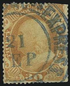 Sale 1014, Lot 1127, 10c-90c 1857-60 Issue (Scott 31-39)