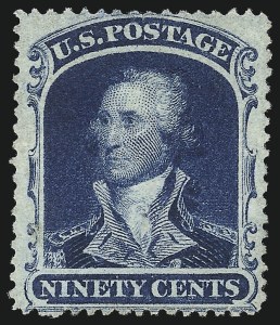 Sale 1014, Lot 1135, 10c-90c 1857-60 Issue (Scott 31-39), 90c Blue (39) Sale 1014, Lot 1135, 10c-90c 1857-60 Issue (Scott 31-39)