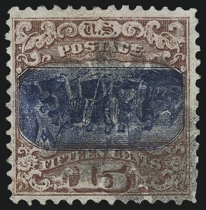 Sale 1014, Lot 1307, 15c Inverts, 1869 Pictorial Issue (Scott 119b)