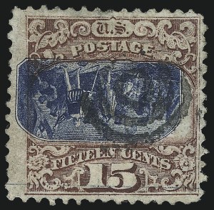 Sale 1014, Lot 1308, 15c Inverts, 1869 Pictorial Issue (Scott 119b)
