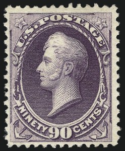 Sale 1014, Lot 1446, 1875-87 Continental and American Bank Note Co. Issues (Scott 175-218), 90c Purple (218) Sale 1014, Lot 1446, 1875-87 Continental and American Bank Note Co. Issues (Scott 175-218)