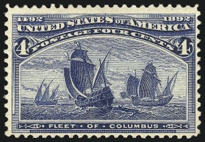Sale 1014, Lot 1484, 4c Error of Color, Columbian Issue (Scott 233a)
