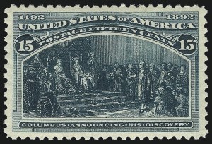 Sale Number 1014, Lot Number 1504, 5c-15c 1893 Columbian Issue (Scott 234-238) Sale Number 1014, Lot Number 1504, 5c-15c 1893 Columbian Issue (Scott 234-238)