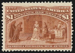 Sale 1014, Lot 1532, $1.00-$3.00 1893 Columbian Issue (Scott 241-243), $1.00 Columbian (241) Sale 1014, Lot 1532, $1.00-$3.00 1893 Columbian Issue (Scott 241-243)