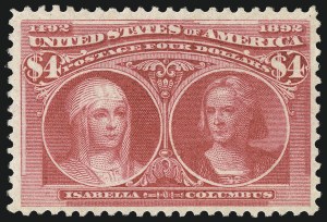 Sale 1014, Lot 1559, $4.00-$5.00 1893 Columbian Issue (Scott 244-245)