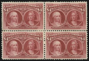 Sale 1014, Lot 1561, $4.00-$5.00 1893 Columbian Issue (Scott 244-245)