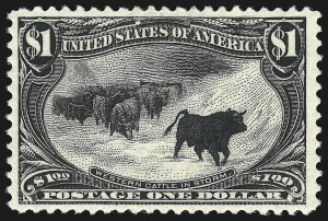 Sale 1014, Lot 1657, $1.00-$2.00 1898 Trans-Mississippi Issue (Scott 292-293)