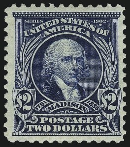 Sale 1014, Lot 1739, 1902-08 Issues (Scott 300-320a), $2.00 Dark Blue (312) Sale 1014, Lot 1739, 1902-08 Issues (Scott 300-320a)