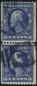 Sale 1014, Lot 1791, 1908-10 Washington-Franklin Issue Coils (Scott 348-356)